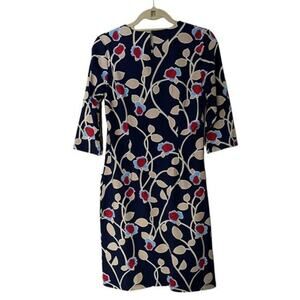 J. McLaughlin Catalyst Dress Women's Size Medium Navy Coral Saint Germain Floral